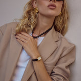 Constance Necklace | Black Agate