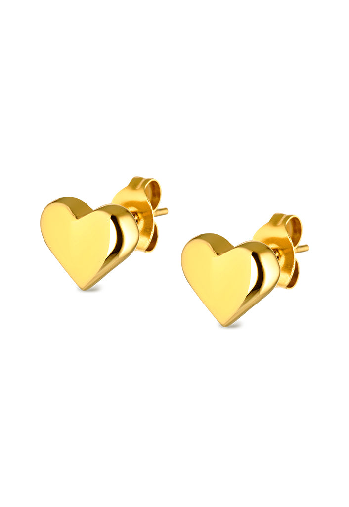 Olivia Heart Earrings | Gold