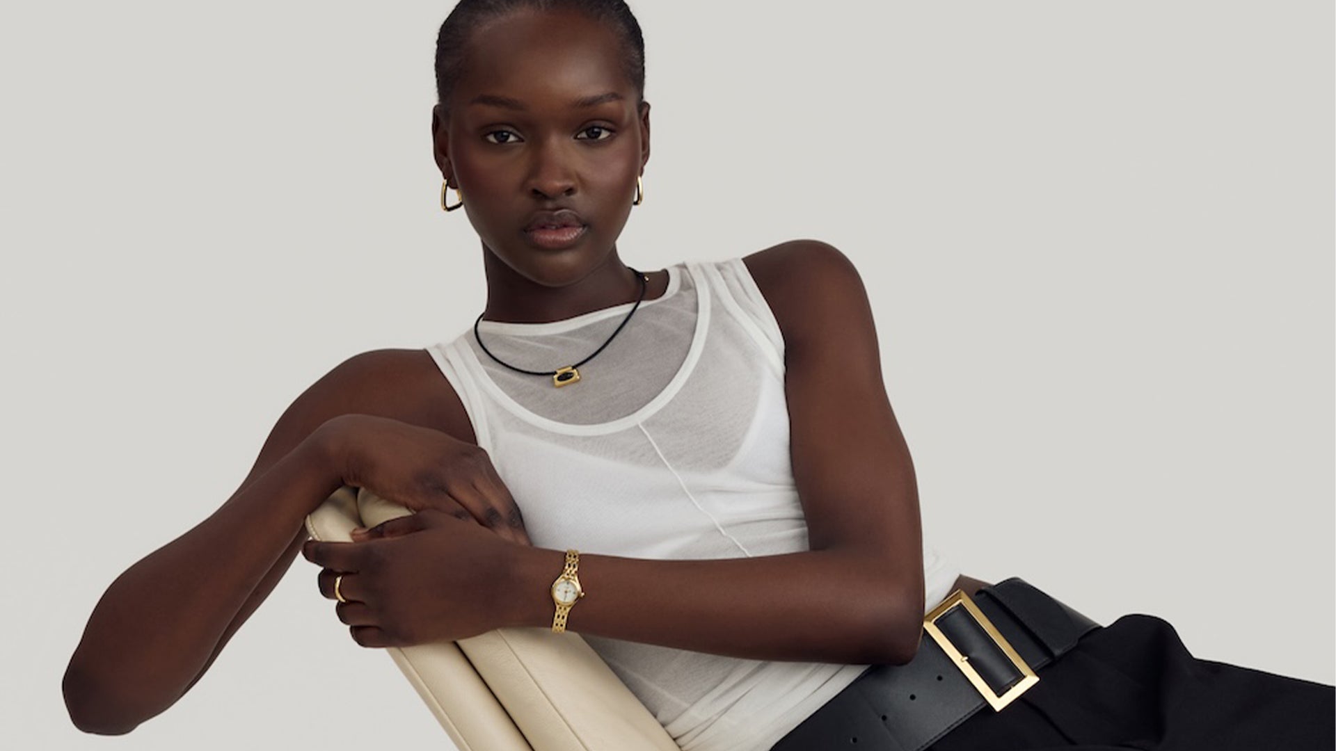 Kate Watch | White | 14k Gold – CENDRÉ