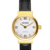 Chloe Watch | White | Black Croc