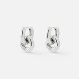 Hailey Huggie Earrings | Silver