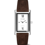 Kelly Watch | Silver | Chocolate Suede