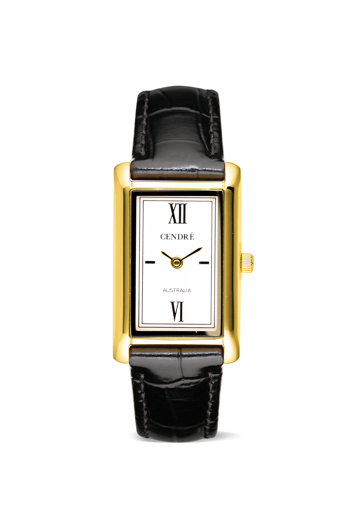 Kelly Watch | White | Black Croc