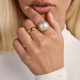 Rue Cler Pearl Ring | Gold