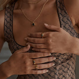 Bowie Onyx Ring | Gold