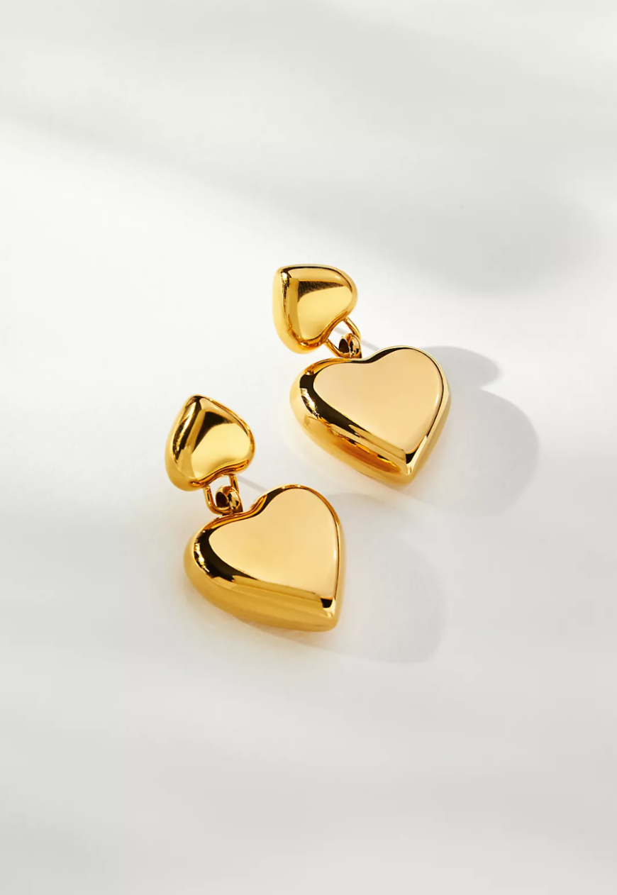 Romee Heart Earrings | Gold