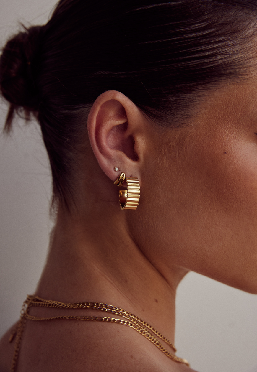 Amelie Hoop Earrings | Gold