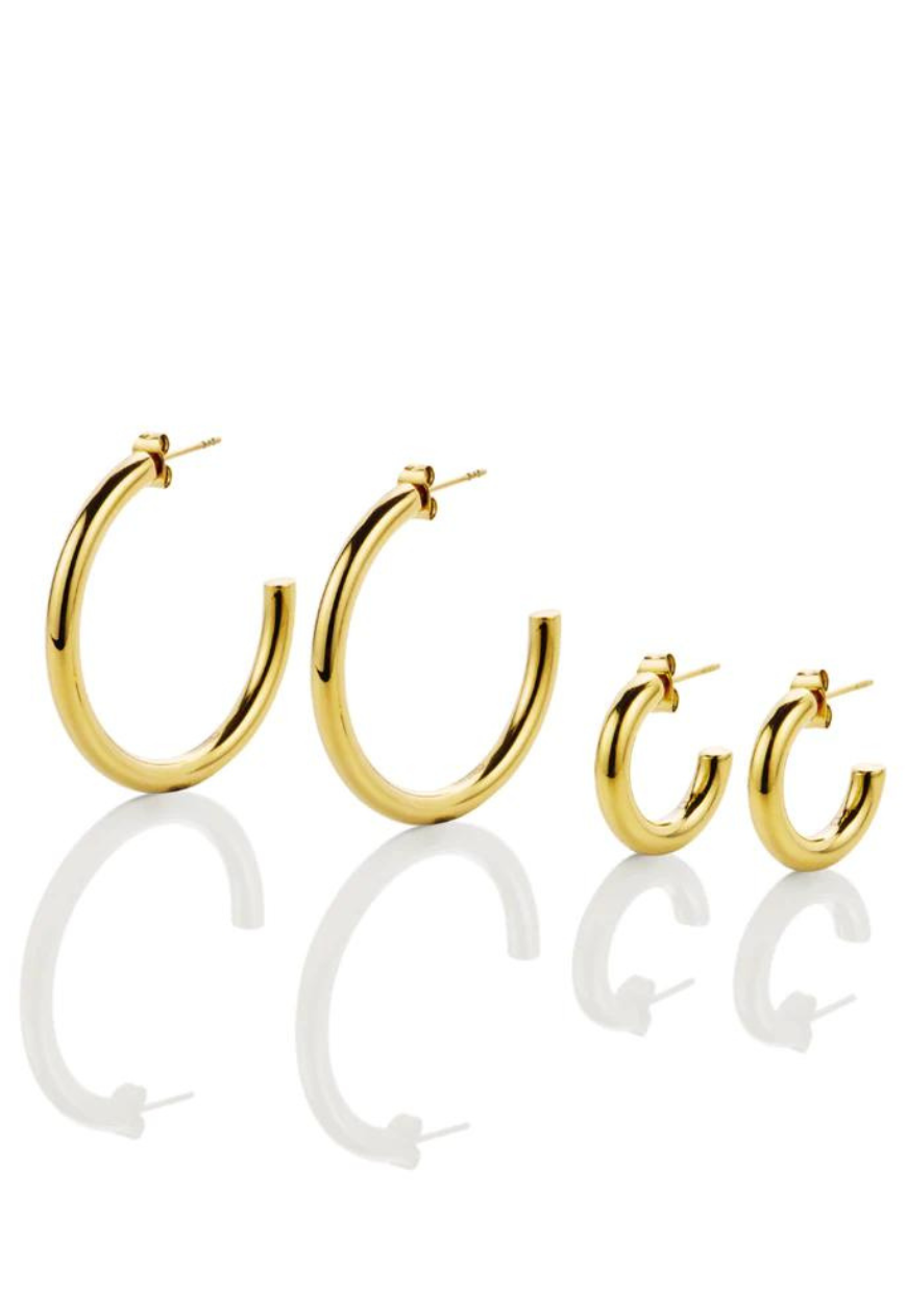 Chloe & Farrah Hoop Earring Set | Gold